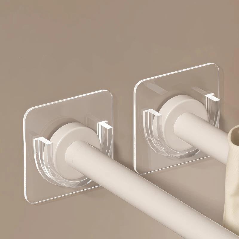 Curtain Rods - Boorvrije Transparante Zelfklevende Gordijnroedebeugels Zware Belasting
