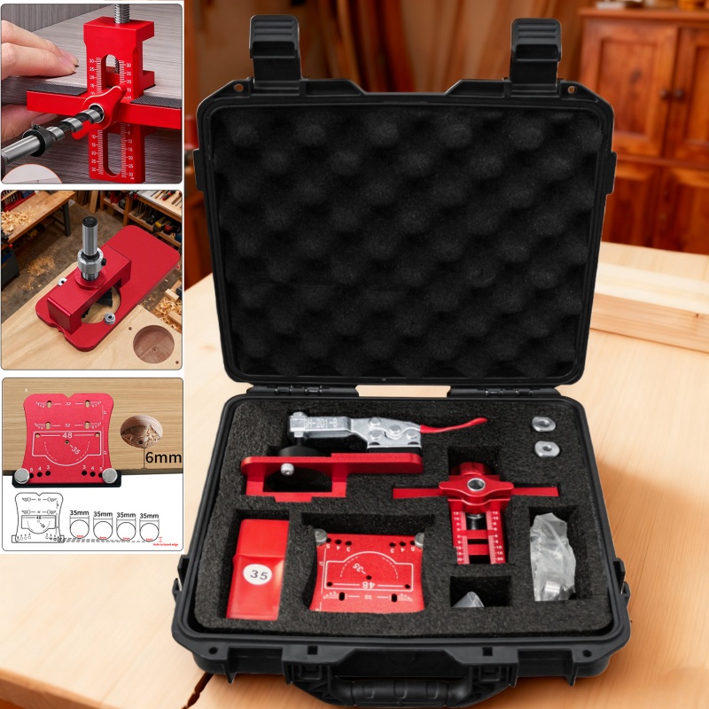 Cabinet Hinges - 3-delige kastdeur precisie scharnier installatieset met