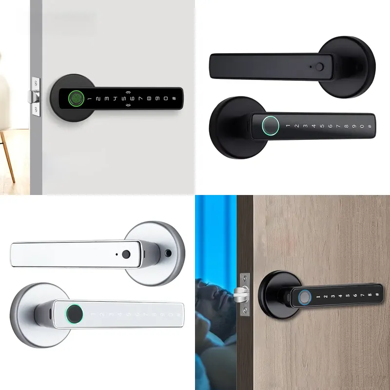 Door Handle - YMC Sleutelloze Elektronische Binnendeurgreep Smart Fingerprint