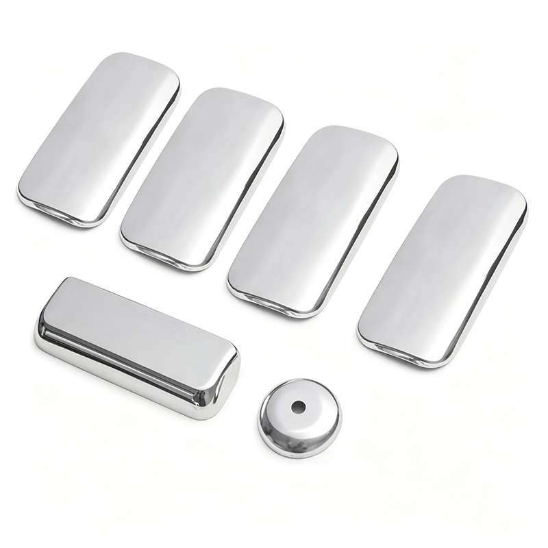 Door Handle - 5 stuks camperdeurgreepafdekking chroom 4 deuren