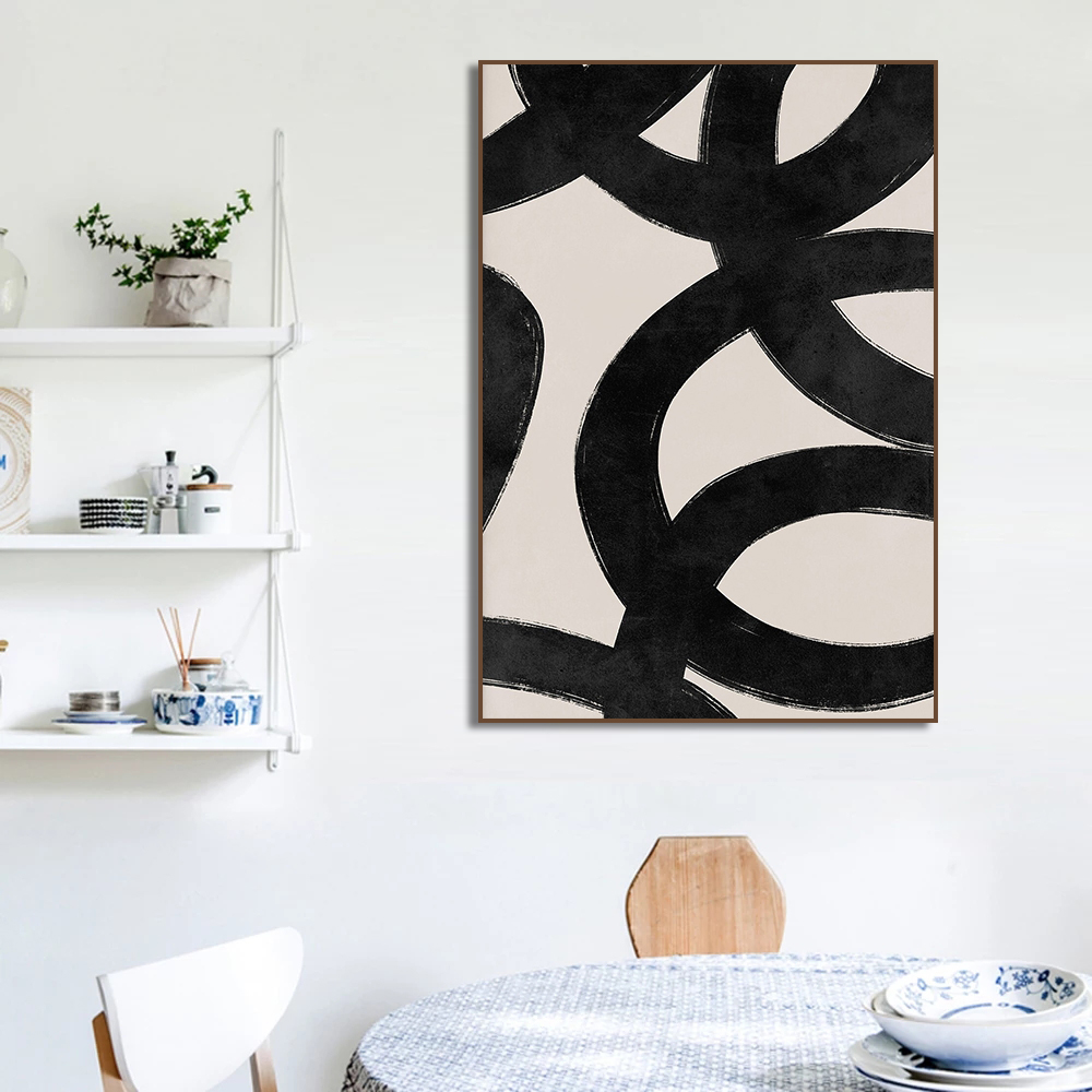 Moderne beige zwarte lijnen pe - Paint Brush recensie en prijs