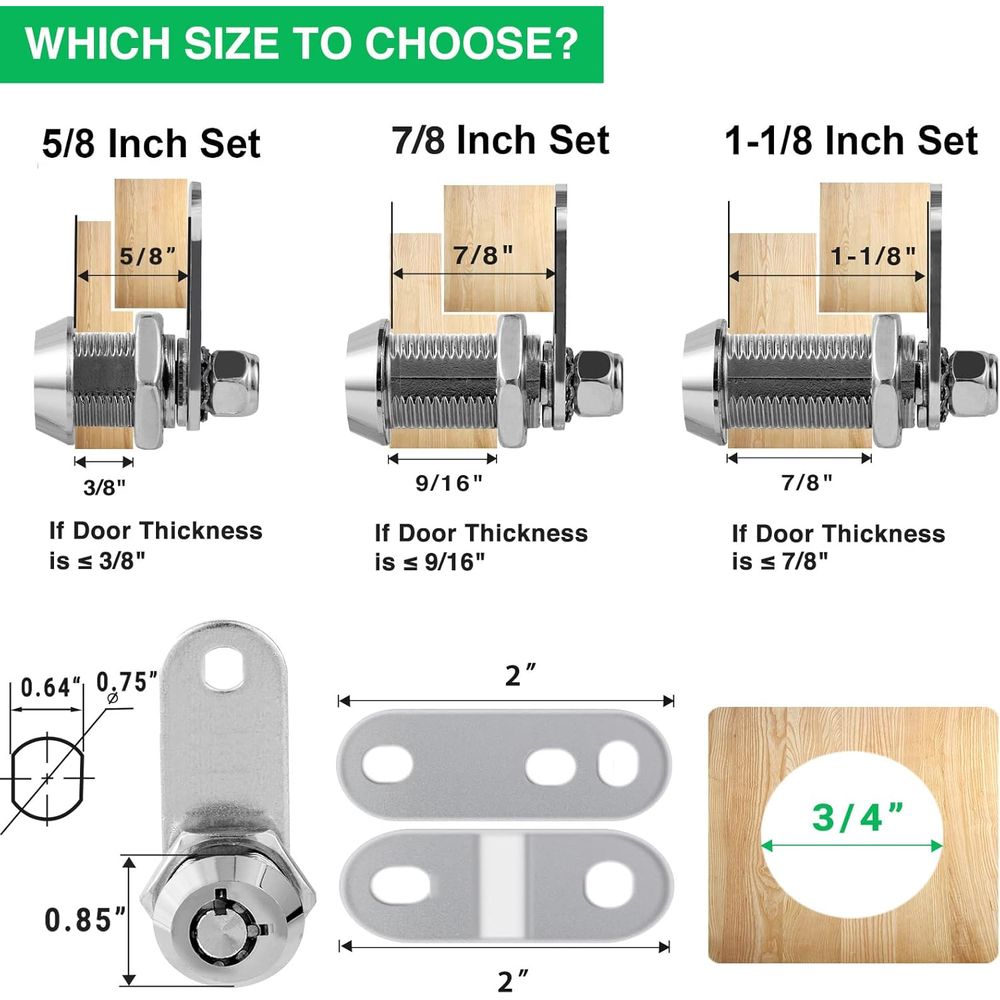 5-pack kastsloten met sleutels - Door Lock recensie en prijs