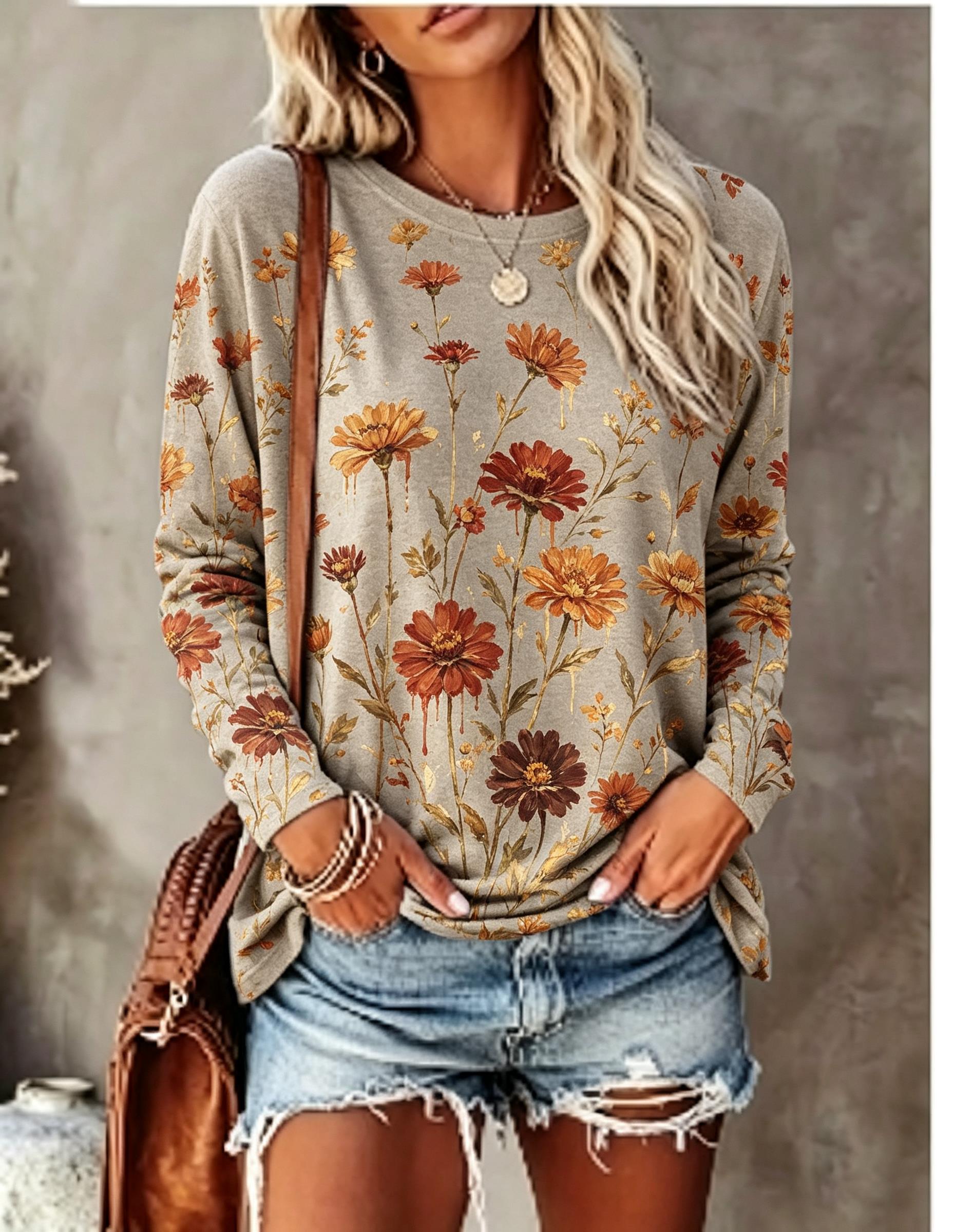 Dames T-shirt met lange mouwen - Wallpaper recensie en prijs