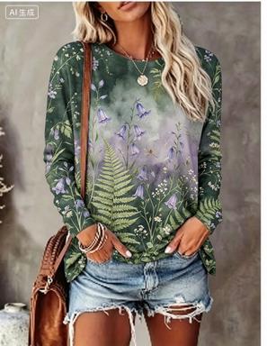 Dames T-shirt met lange mouwen - Wallpaper recensie en prijs